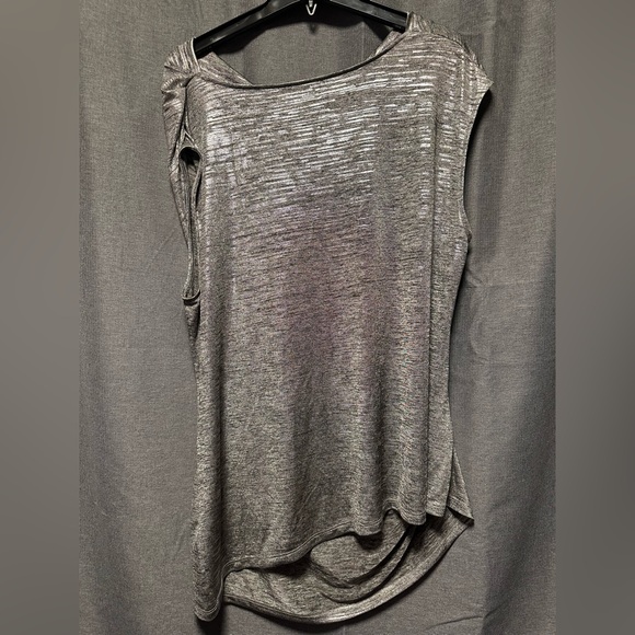 Calvin Klein Metallic Gray Top - Picture 2 of 8